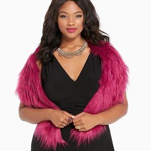 Faux fur stole